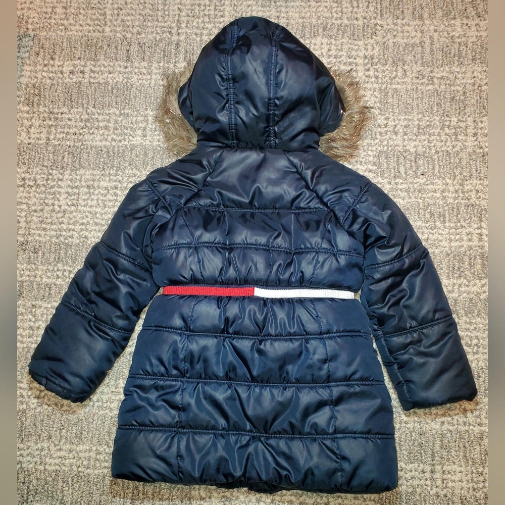 Tommy Hilfiger Toddler Girl Longline Faux Fur-Trim Puffer Jacket - Picture 3 of 9